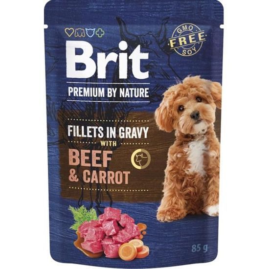 Brit Premium by Nature Dog kapsička Fillets in Gravy with Beef&Carrot 85g