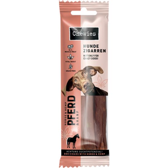 Chewies Hundezigarren Koňské salámky s konopím 75 g