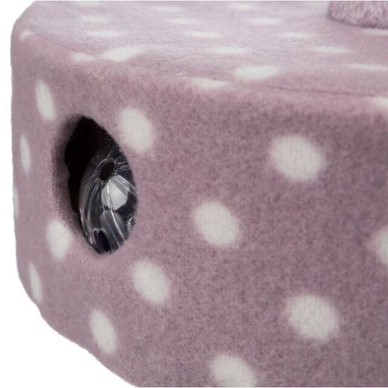 Trixie JUNIOR škrabadlo pro koťata ø 26 cm/ 47 cm fleece/sisal světlá lila