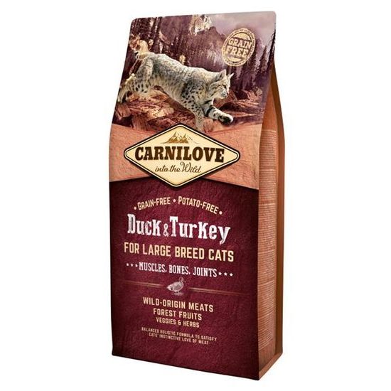 Carnilove Cat Adult Duck & Turkey Large Breed Grain Free 6 kg