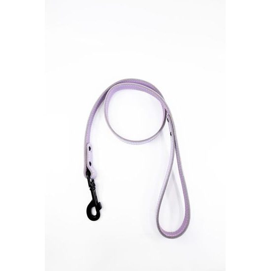 Bafpet Kožené vodítko HERRY černé kování Fialová