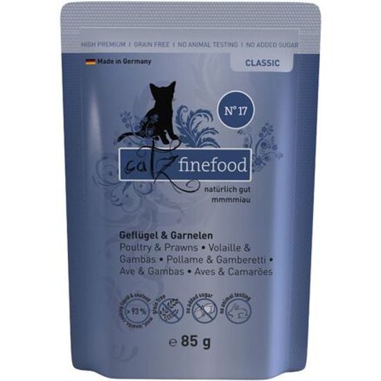 Catz finefood Kapsička CF No.17- s drůbežím a garnáty 85 g