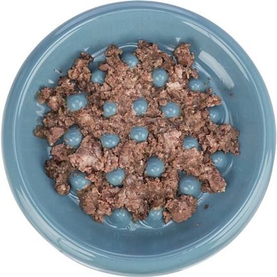 Trixie Slow Feed keramická miska k pomalému krmení 0,25 /ø18cm modrá šedá