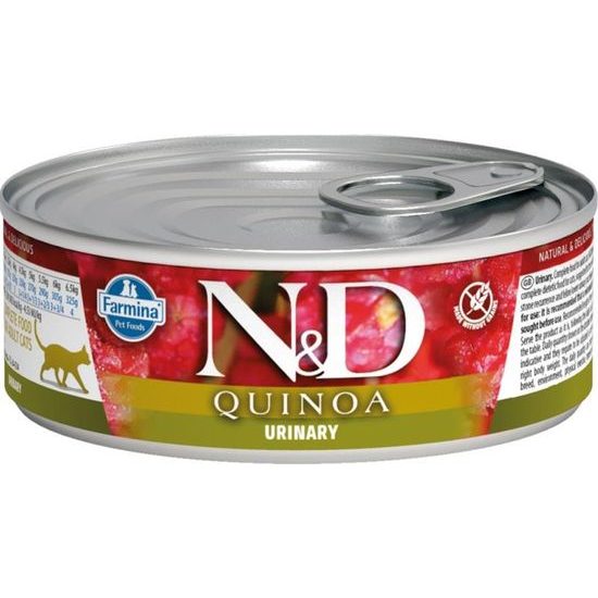 N&D QUINOA Cat konzerva Urinary Duck & Cranberry 80 g