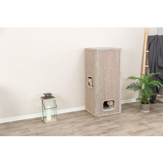 Trixie Škrabací věž JUNO 3 patra 116cm šedá