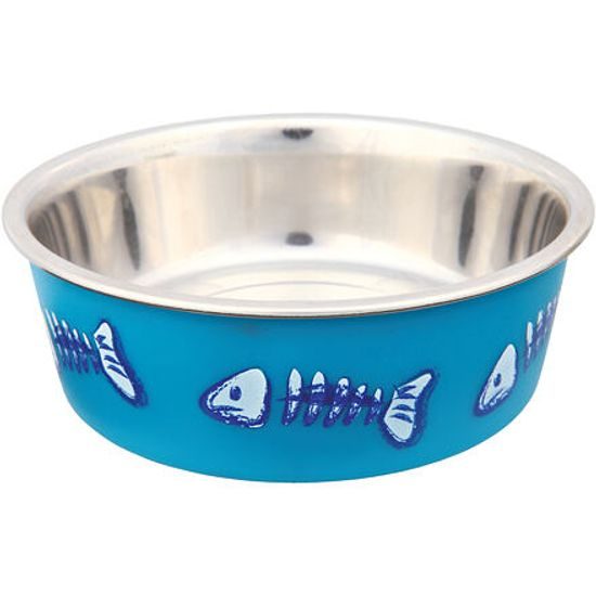 Trixie Nerez miska pro kočky s barevným potiskem 0,3l/12cm