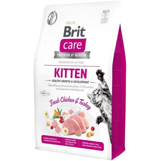 Brit Care Cat Grain-Free Kitten Healthy Growth & Development Chicken+Turkey 2 kg