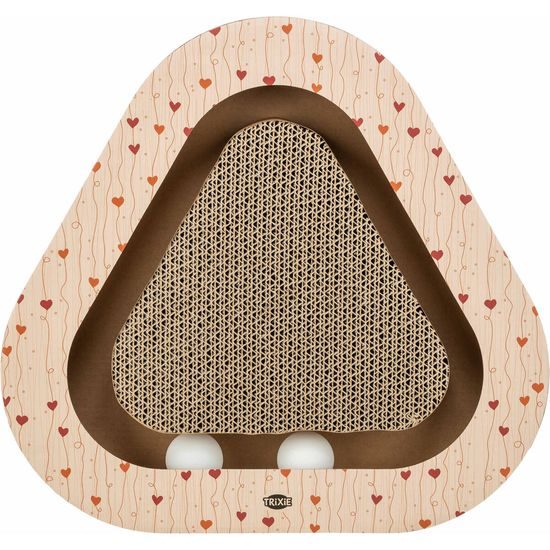 Trixie Škrabací karton VALENTINE triangl s míčky a catnipem meruňková LIMITOVANÁ NAB
