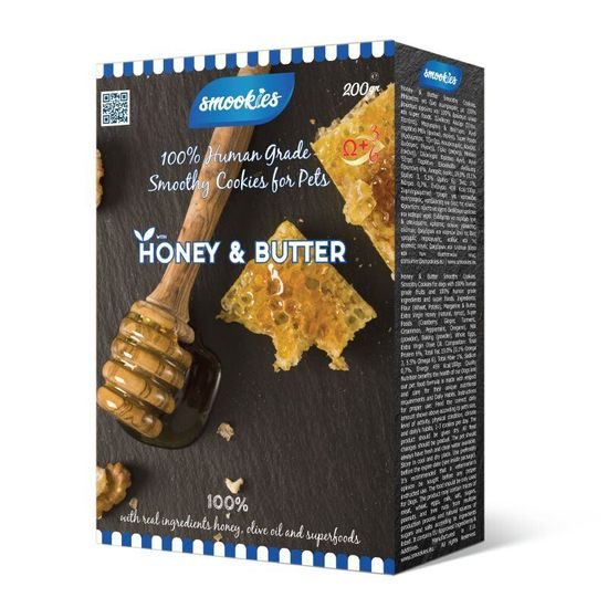 Smookies Premium HONEY medové sušenky 100% human grade 200g