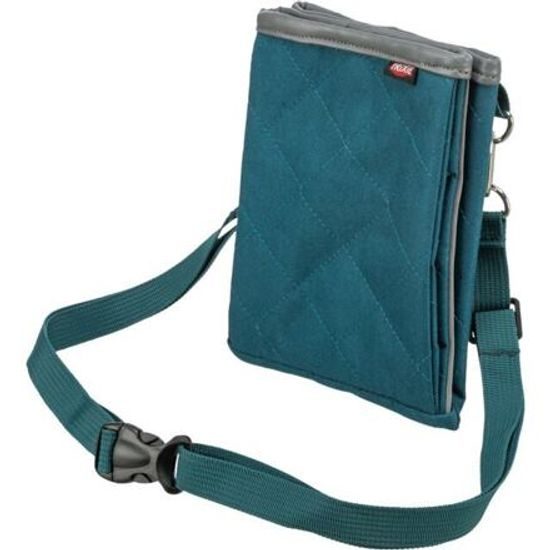 Trixie TWIN taštička na pamlsky 15x18x2,5cm bavlna/polyester petrolejová