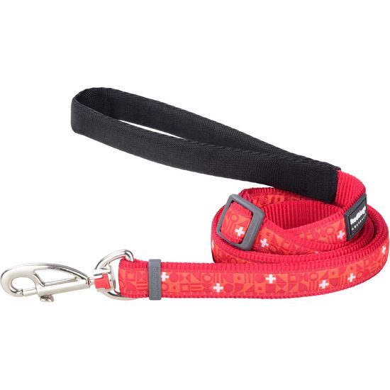 Red Dingo Vodítko 12 mm x 1,8 m Swiss Cross