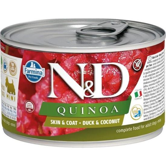 N&D QUINOA Dog konzerva Duck & Coconut Mini 140 g