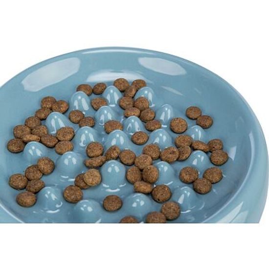 Trixie Slow Feed keramická miska k pomalému krmení 0,25 /ø18cm modrá šedá