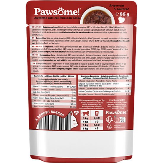 Pawsome! Adult s hovězím masem 85 g