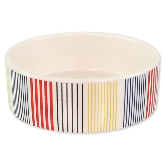 Dog fantasy Miska keramická barevné pruhy 12,5x4,5cm 280ml
