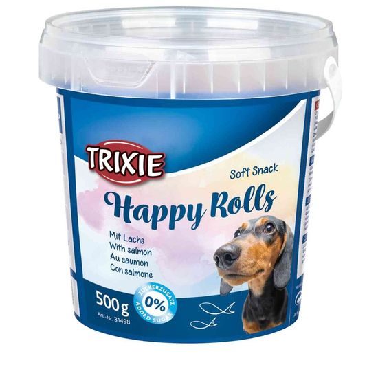 Trixie Soft Snack Happy Rolls tyčinky s lososem kyblík 500 g
