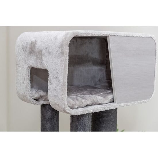 TRIXIE Škrabadlo RAFAEL XXL, 2 x jeskyně, hamaka, 156 cm, šedá