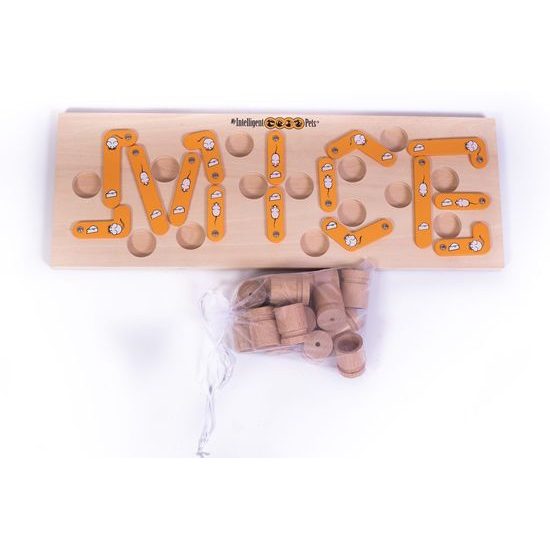 My Intelligent Pets Dřevěný hlavolam Mice (14 dřevěných válečků)
