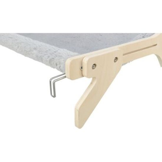 Trixie Hammock lehátko pro kočky do 12 kg 47x24x38cm dřevo/plyš šedá