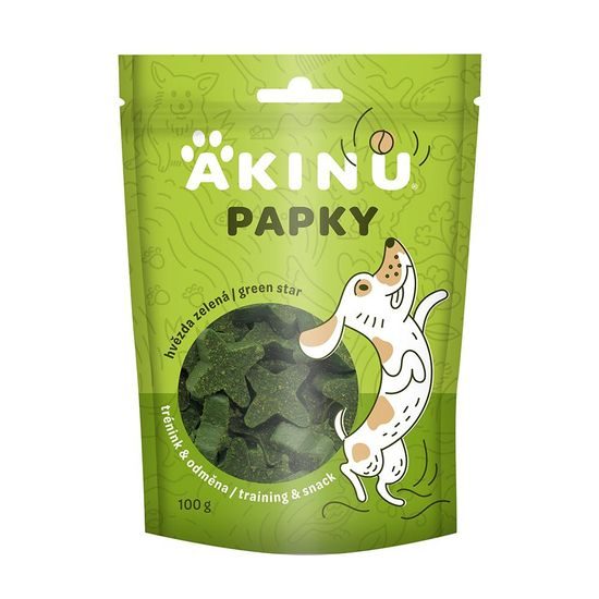 Akinu PAPKY Hvězda zelená pamlsek pro psy 100 g