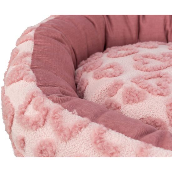 Trixie Pelech HEARTS se srdíčky kulatý s okrajem 50 cm růžová - LIMITOVANÁ NABÍDKA