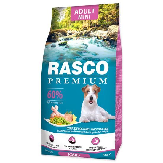 Rasco Premium Krmivo Adult Mini kuře s rýží 1kg