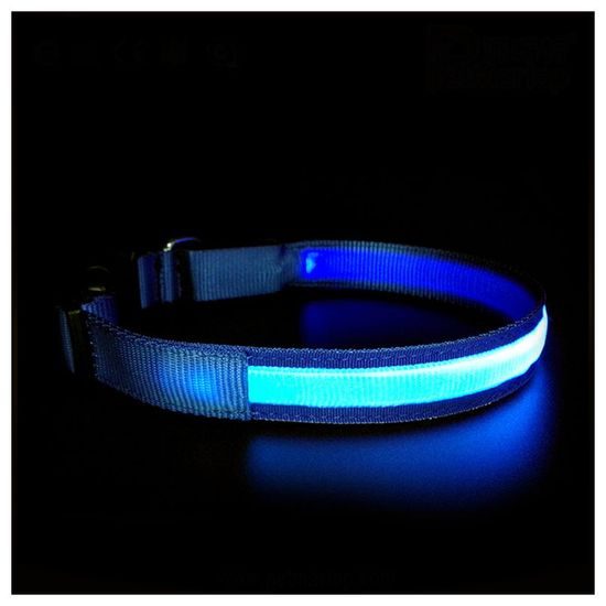 BENTECH Svítící LED obojek Bentech DC3100 modrý