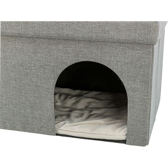 Trixie Jeskyně KIMY skládací 2 patra 76x72x37 cm světle šedá