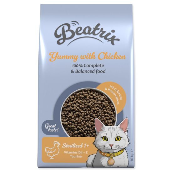 Beatrix Krmivo Beatrix Sterilized s kuřecím 10kg
