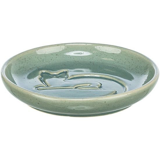 Trixie Miska keramická vytlačená kočka 0,15 l/ ⌀ 14,5 cm zelená