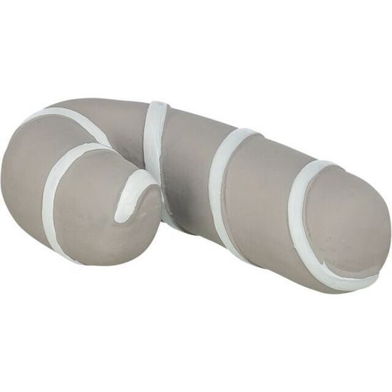 Trixie Vánoční cukrová hůlka se zvukem 10 cm latex šedobéžová