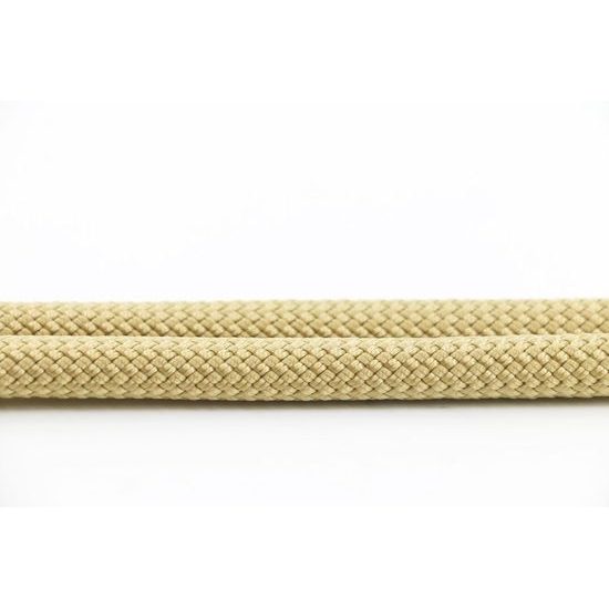 Aminela Obojek lano s kůží černé kování béžová