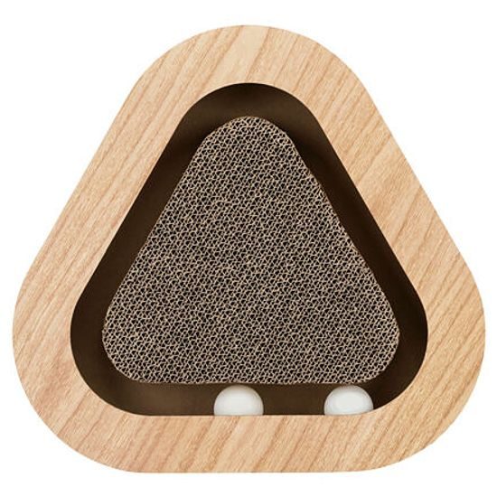 Trixie Škrábací karton image dřevo uvnitř míčky 36x5x36cm