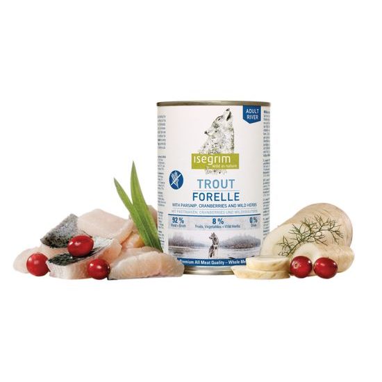 Isegrim Adult River: Pstruh s pastinákem a brusinkami 400 g