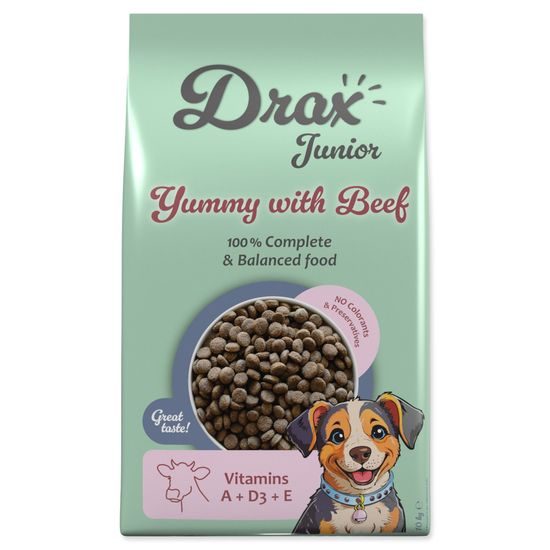 Drax Krmivo Junior s hovězím 10kg