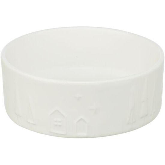 Trixie Vánoční keramická miska bílá