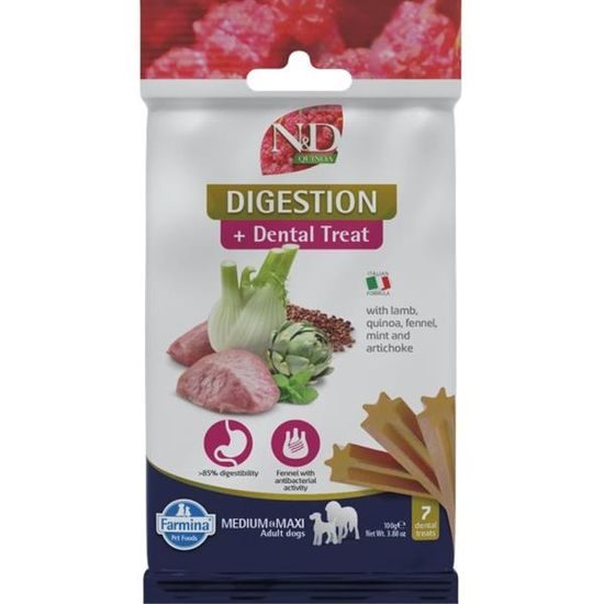 N&D QUINOA Dog Dental Snack Digestion Medium & Maxi 100 g