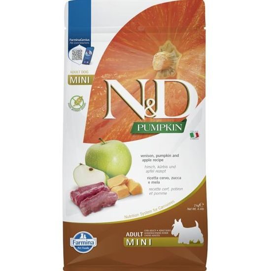 N&D PUMPKIN Dog GF Venison & Apple Adult Mini 2 kg