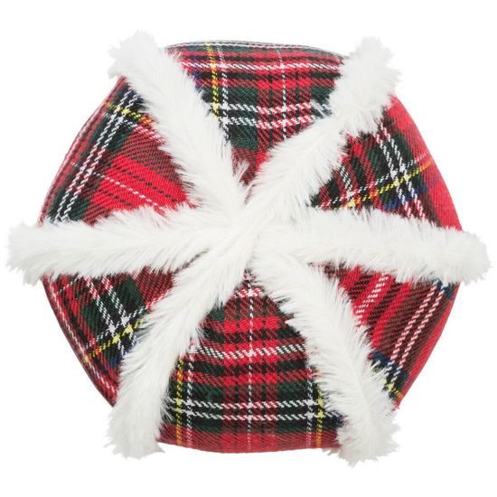 Trixie Xmas Ball - vánoční látkový míč zdobený plyšem, 15 cm