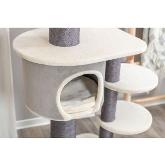 Trixie Škrabadlo MARCELLO 140cm 4 podesty kukaň míč krémová/šedá