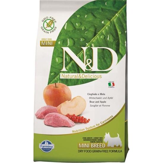 N&D PRIME Dog GF Wild Boar & Apple Adult Mini 2,5 kg