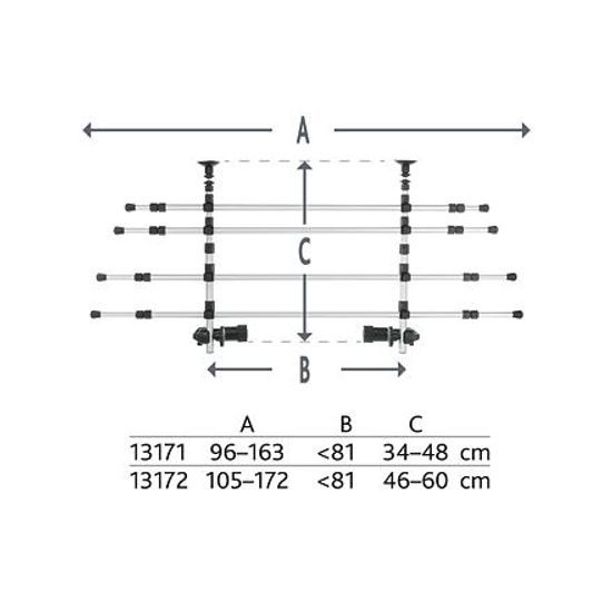 Trixie Mříž do nákladního prostoru auta 3 díly šíře 96-163cm, výška 34-48cm