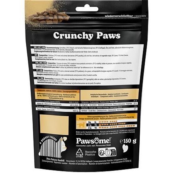 Pawsome! Crunchy Paws s drůbežím masem a sýrem 150 g