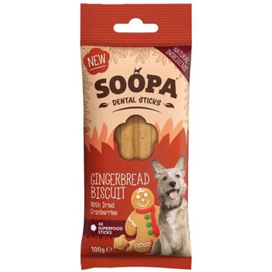 Soopa Pets Dentální tyčinky Soopa Gingerbread Biscuit 100 g