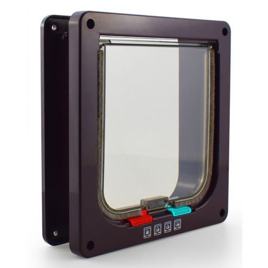 BENTECH Dvířka Bentech pro psy a kočky s tunelem hnědá – S