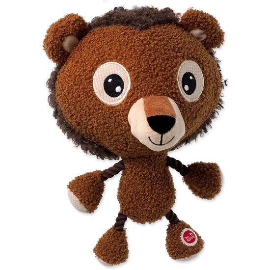 Dog fantasy Hračka Big head lev plyšový pískací 30cm