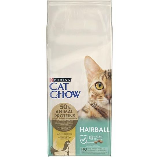 Purina Cat Chow Hairball Control kuře 15 kg