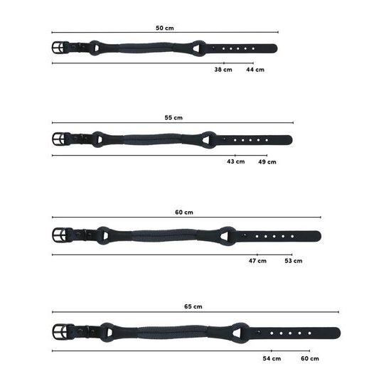 Aminela Obojek lano s kůží černé kování šedá