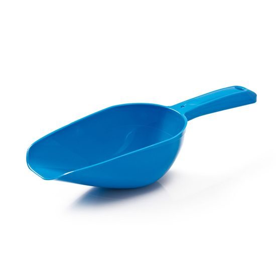 Lopatka na stelivo hluboká bez dírek Argi modrá 30 x 11 x 7 cm