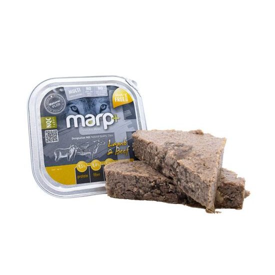 Marp Natural Plus vanička pro psy s jehněčím a hovězím 12x150g
